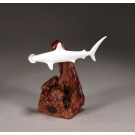 HAMMERHEAD SHARK Sculpture from JOHN PERRY 7in tall. Pellucida Statue