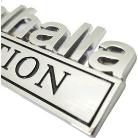 2pcs Valhalla Edition Metal Car Truck Bumper Emblem 3D Badge Sticker Decal (Silver Black)