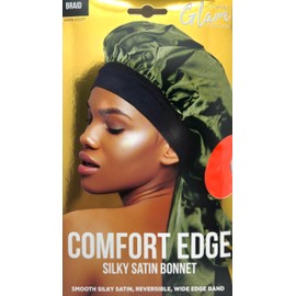 DONNA Comfort Edge Reversible Silky Braid Satin Bonnet for Women Silk Bonnet for Sleeping Satin Bonnet 1PC, Coral Pink Color