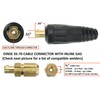 SÜA® - Dinse 35-70 plug, INLINE Gas, with 3/8''-24 Cable