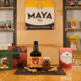 Maya Thai Inspired Sweet Tea Concentrate, Rich Spices, Black Tea, No Artificial Colors or Flavors, Easy to Make, 64 Ounce with White Pump