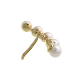 VingTAINE H7319-B-5TU-CAFF Pearl Design, Pony Hook, Hair Cuff, Hair Elastic, Large, Cute, Hair Accessory