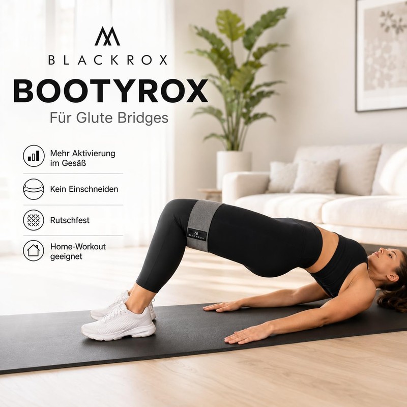 BLACKROX Bootyrox Fitness Band Comparison Winner Fabric Cotton Resistance Band