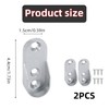 2 Pcs Wardrobe Rail Support,3 Hole 15mm Wide Nickel Plated