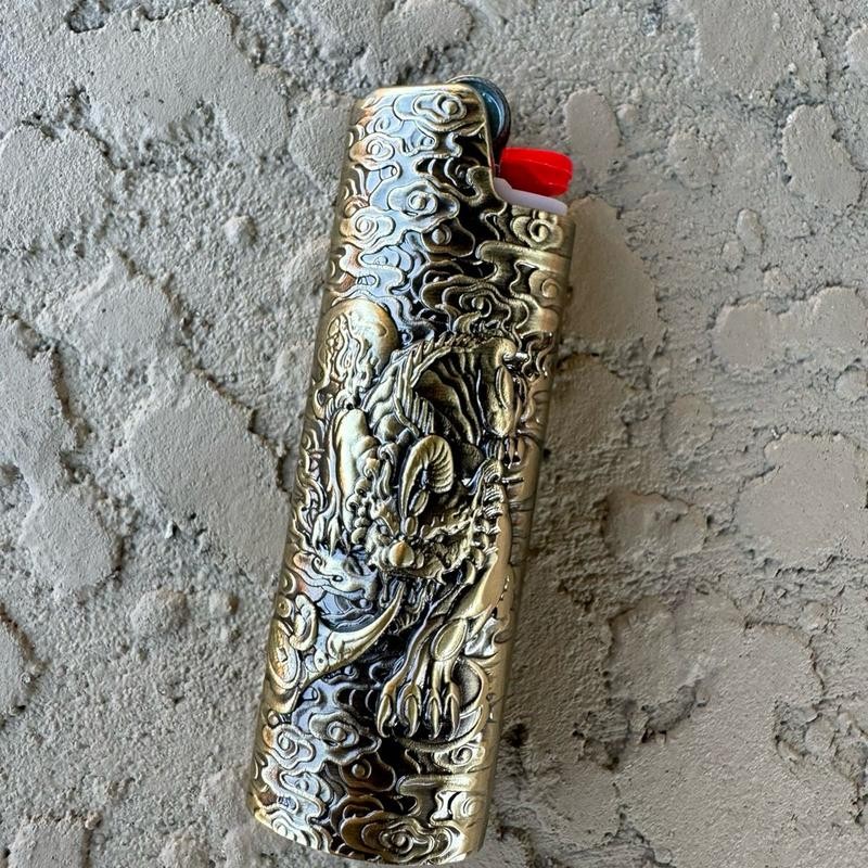 Metal Lighter Case Cover Lighter Pouch Fits Bic Lighter Standard