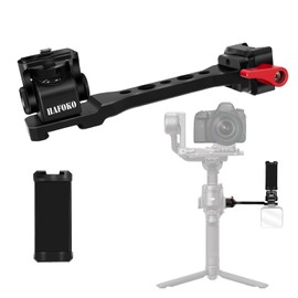 HAFOKO RS4 Gimbal Monitor Mount RS3 Phone Mount Extension Handle Metal with 1/4" Cold Shoe Phone Mount Compatible for DJI RS4/RS4 PRO/Ronin S3 /RS3 PRO/Ronin S3 Mini/RS2/RSC2 Gimbal Stabilize