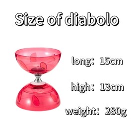 WillLike Ball Bearing Diabolo Set Diabolo Juggling Diabolo Set with Diabolo Rod for Recreational Sports, Great for Outdoor Sports (Blue)