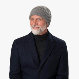 Stetson Varnell Cashmere Hat Women's/Men's One Size (approx. 55-61 cm) - 100% Cashmere - Winter Hat - Wide Cuff Edge - Cuddly Warm - Length 22 cm - Knitted Hat Autumn/Winter, khaki