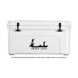 Poling Skiff Boat, Flats Fishing Decals Boat Stickers