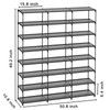 SMILHELTD Large Shoe Rack 3 Row 8 Tier 40-60 Pairs
