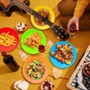 Colorful Round Disposable Paper Plates - 50Pcs Rainbow Party Dinner