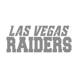LAS VEGAS RAIDERS VINYL WINDOW DECAL SILVER 8" X 3.25"  RAIDER FOOTBALL