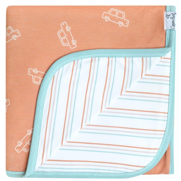 Copper Pearl Large Premium Knit Baby 3 Layer Stretchy Quilt