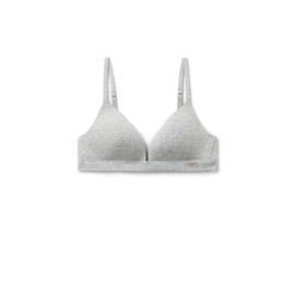 Intimissimi Woman's Tiziana Triangle Bra in Cotton in Grey, Size 36C
