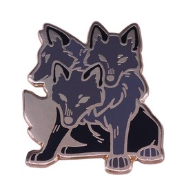 Three Head Wolf 3 Headed Dog Cerberus 1.25" Enamel Pin Badge