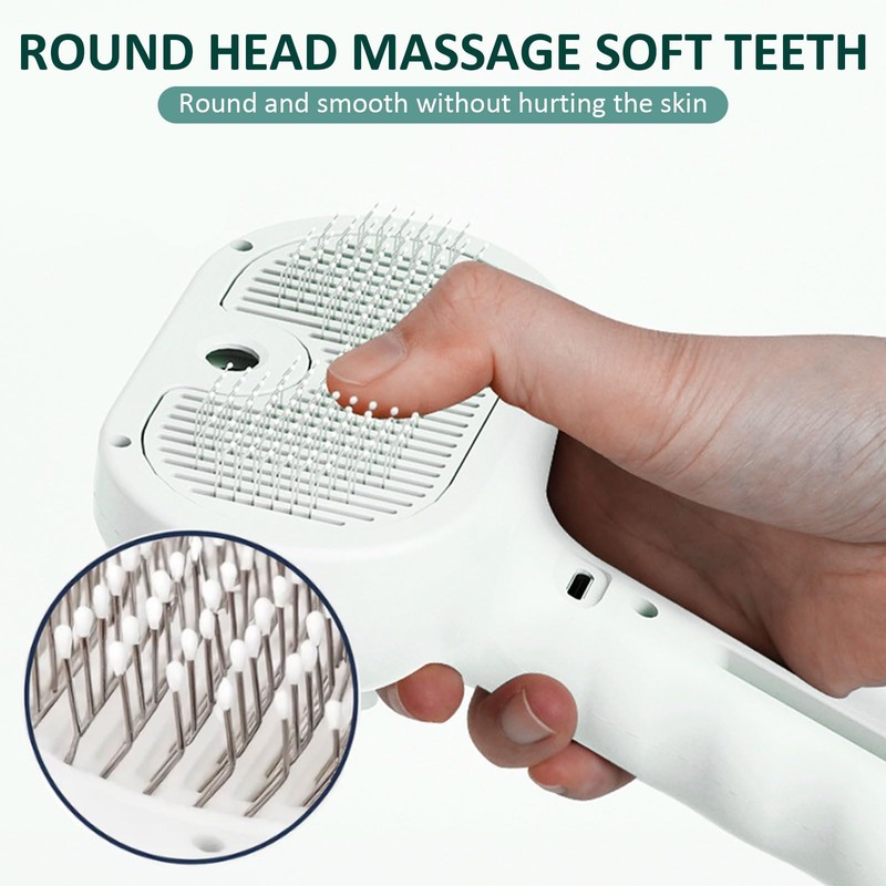 3 In 1 Self Cleaning Steamy Pet Brush, Pets Spray