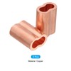 PATIKIL 5/16"/ 8mm Wire Rope Loop Sleeve, 2 Pack Copper