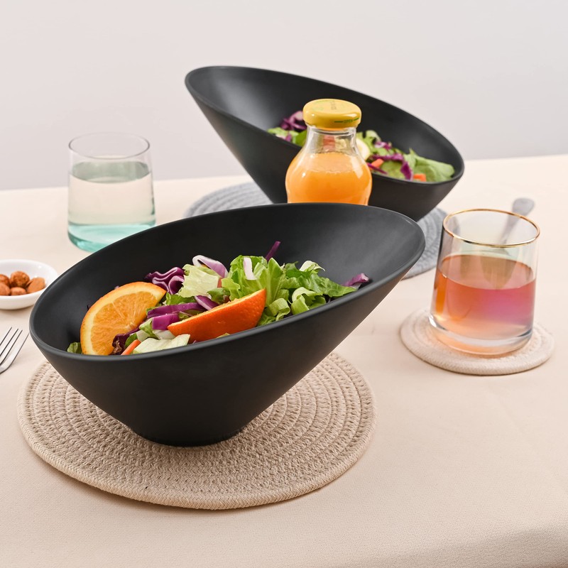 LOVYANXUE Bamboo Fiber Salad Bowls, 4 Packs Compostable 33 Ounce