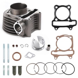 Minho Cylinder Top End Rebuild Kit with Piston Ring Gasket for Chinese GY6 150cc 200CC 152QMI 157QMJ Engine,High Performance GY6 58.5MM