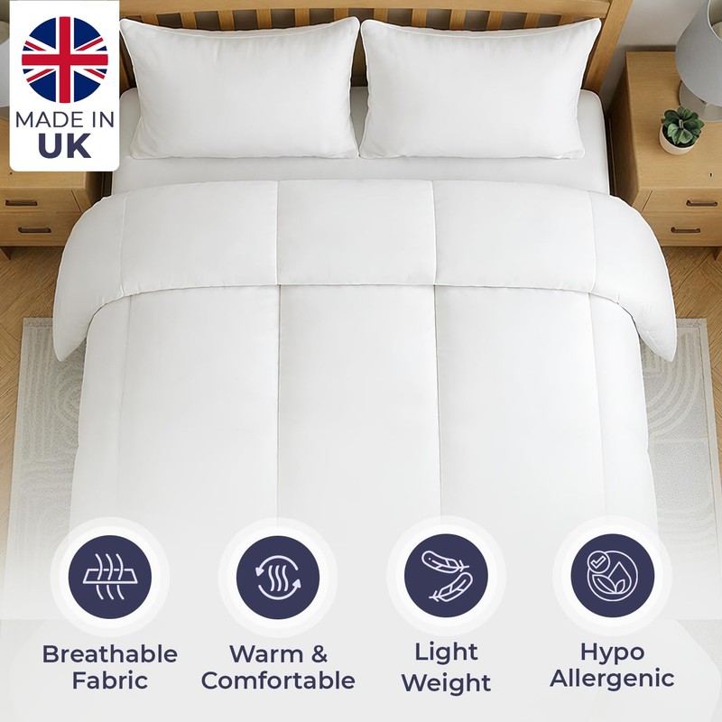 Aspire Homeware Summer Single Duvet 4.5 Tog Anti Allergy Duvets