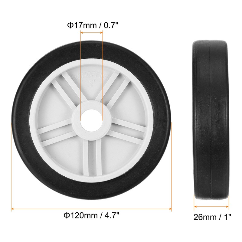 PATIKIL 4.7" Air Compressor Wheels, 2 Pack Universal Air Compressor