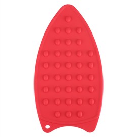 Protector Plancha Ropa, Alfombrilla de Silicona de Hierro con protección Caliente, Superficie Segura, para Planchar, Color Rojo
