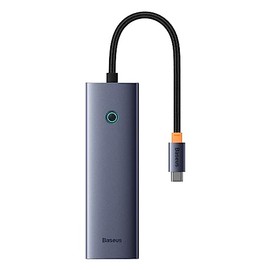 Baseus USB-C Hub 7-En-1 USB C Estación de Acoplamiento con 7 Puertos, Adaptador a HDMI 4K, PD de 100 W, 2 USB, Rj45, SDTF, Gris                       