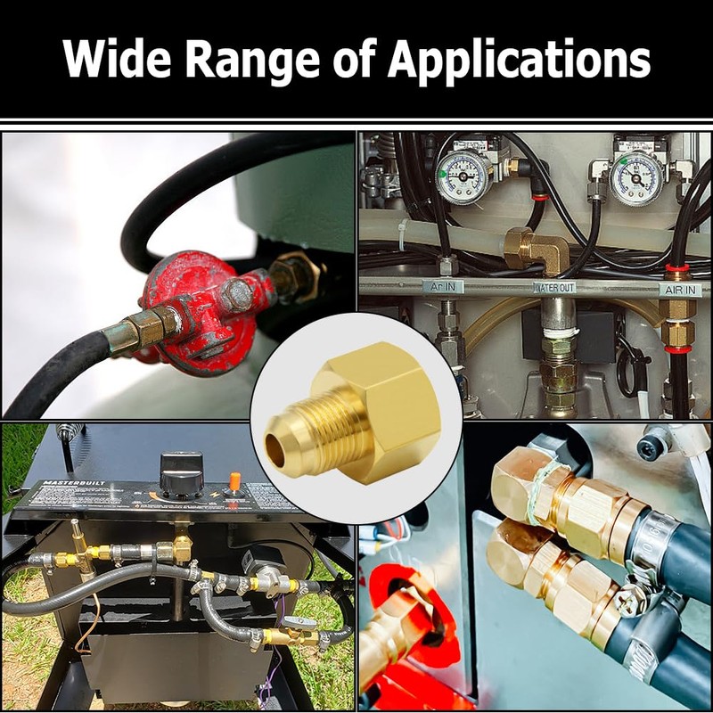 Hooshing 3/8" Flare to 1/2" NPT Female Propane Gas Line