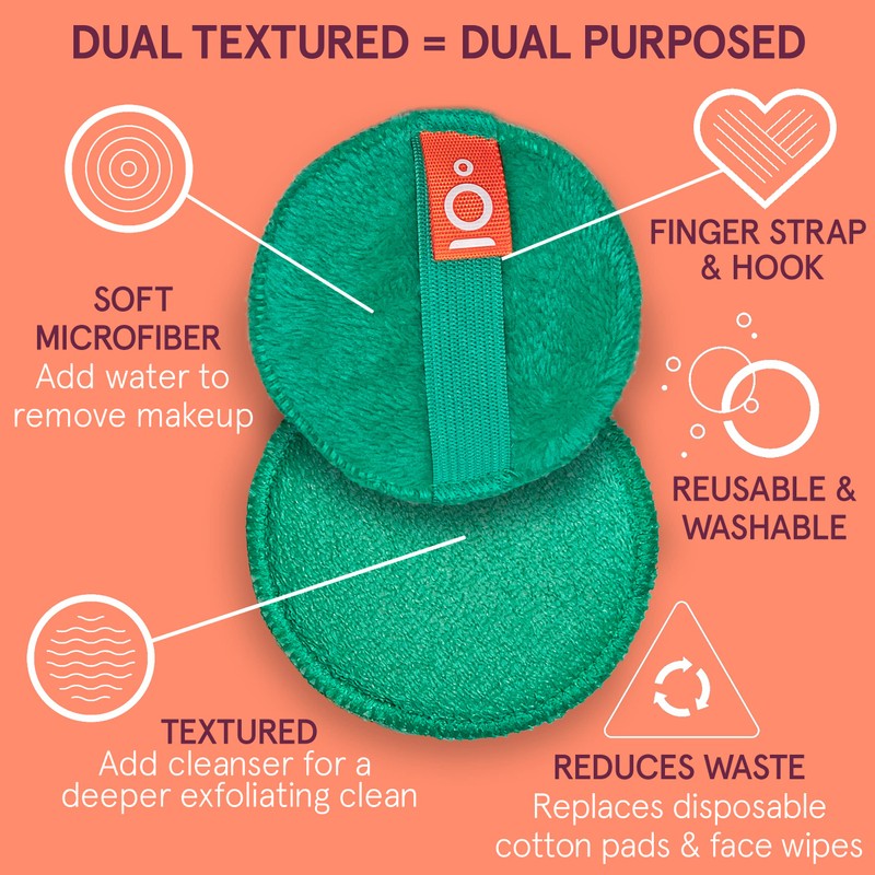 Cleanlogic Bath & Body Dual-Texture Facial Buffers for Sensitive Skin,