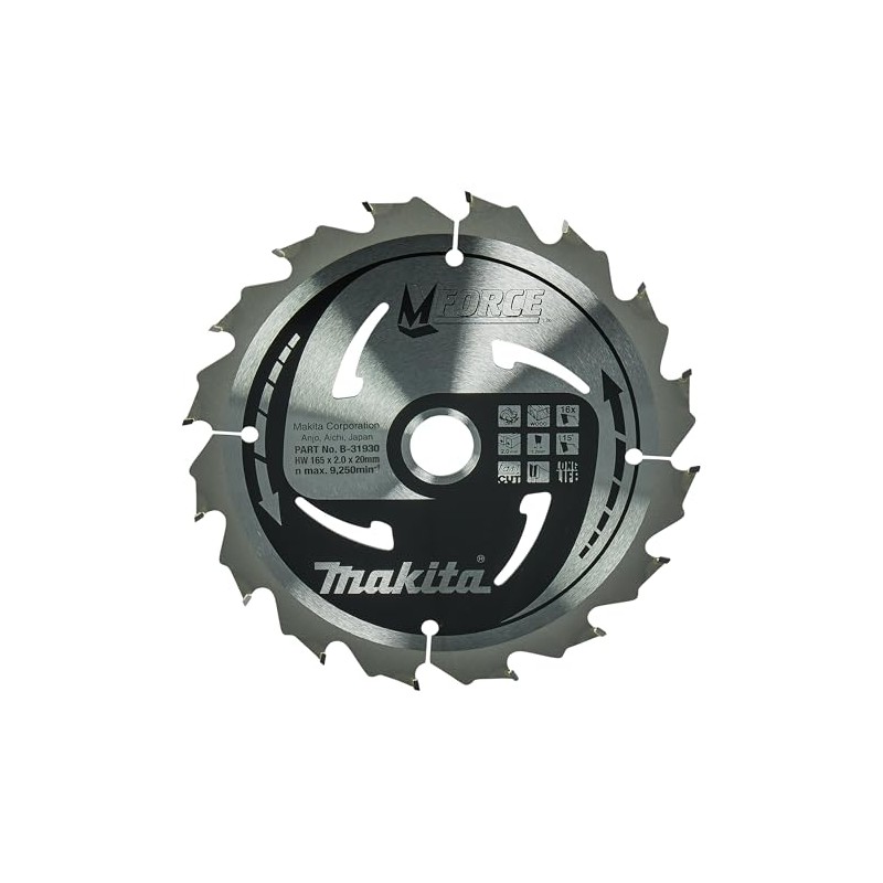 Makita B-31930 MForce Saw Blade 165x20x16T