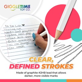 GRAPHITE Round Shape Misprint Pencils - 2 HB Led, Unsharpened Pencils with Erasers, Perfect for Drawing, Craft Projects Awards and Incentives Pencils, Gift, Back to School Supplies - Box of (144) Pcs