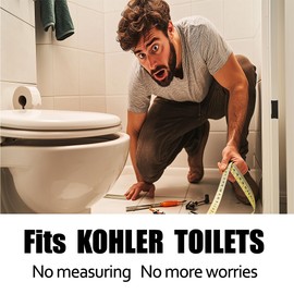 100% Fits KOHLER Toilet Seat Round Slow Close,Perfect KOHLER Toilet Seat Replacement,Soft Close,Round