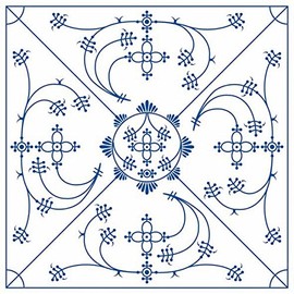 Ambiente Servietten Lunch/Party/ca. 33x33cm Indisch Blau - ideal als Geschenk