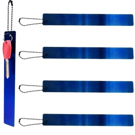 Zyvoreva 4 Pcs Commercial Grade Large Keychain Big Heavy Duty Bathroom Key Chain for Business Restroom to Not Lose Keys Giant Metal Long Keychain (4, Blue)