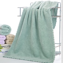 TOPJINZHIONE 2 Pack Ultra Soft Cotton Face Washcloths Microfiber Hand Towel Coral Velvet Face Towel for Hotel Bathroom Shower Spa