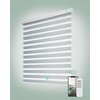 Yoolax Motorized Zebra Blinds, Remote Zebra Shades for Indoor Windows,