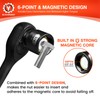 BLACKROBOT 3/8" Drive Magnetic Impact Socket Set, 8-Piece Shallow Socket