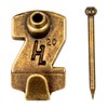 HangZ 30002 Gallery Picture Hooks, 20lb, Antique Brass, 4-Pack