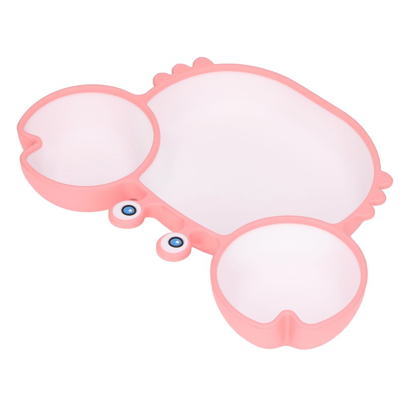 Crab Suction Plate with Suction Cup Base Silicone Divided Plate