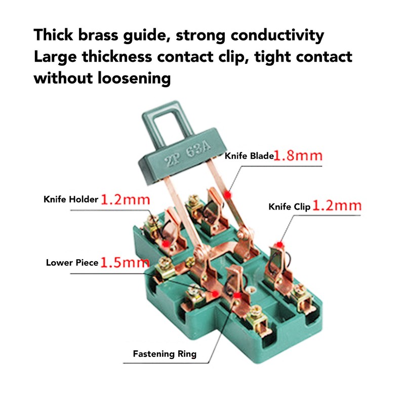 2 Pole Knife Switch Double Throw Disconnect Switch Electrical Load