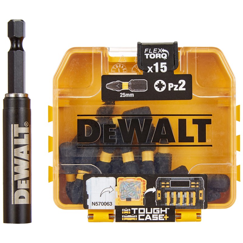 XMS DEWALT Extreme Impact Torsion Bits PZ2 x 16,Multi,One Size,DT70618T-QZ