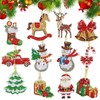 Vordpe Pack of 12 Diamond Painting Christmas, 5D DIY Diamond