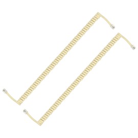 PATIKIL 2 Pack Phone Cord for Landline, 6.6 Feet(Coiled 1.3 Feet) RJ9/RJ10 4P4C Landline Handset Cord Universal Telephone Phone Cable for Telephone Handset Accessory, Beige
