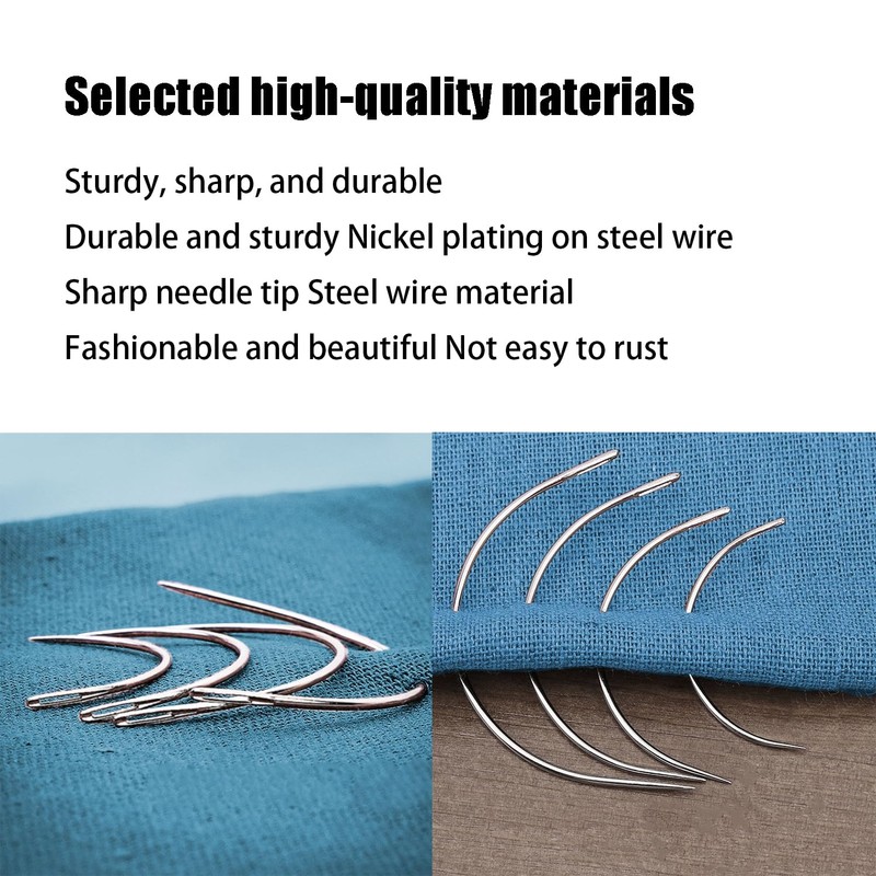 Pack of 12 curved needles, curved needles, thin needle, upholstery