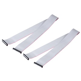 MECCANIXITY 2 Pcs IDC Flat Ribbon Cable, 2.54mm Pitch 63mm Width 100cm Long 50 Pin FC to FC Flat Ribbon Connector Jumper Wire for PC, LED Displays