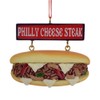 Kurt Adler Philly Cheese Steak Sandwich with Sign Ornament