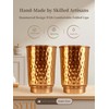 Luxury Heavy Duty100% Pure Copper Tumblers Set of 2 |BPA