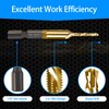 DKIBBITH 6-pc Metric M3 Combination Drill Tap Bit Set, M3*0.5