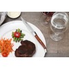 Fortessa Provencal Non-Serrated Steak Knife, 9.25-Inch, Dark Wood Handle, Set