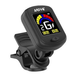 AUPHY Rechargeable Clip-On Tuner for Guitar, Ukulele, Violin - Chromatic Mode for Bass, Banjo, Mandolin etc - 440Hz Fixed Standard Tuning with LED Display & Auto Shut Off(Type-C cable not included)